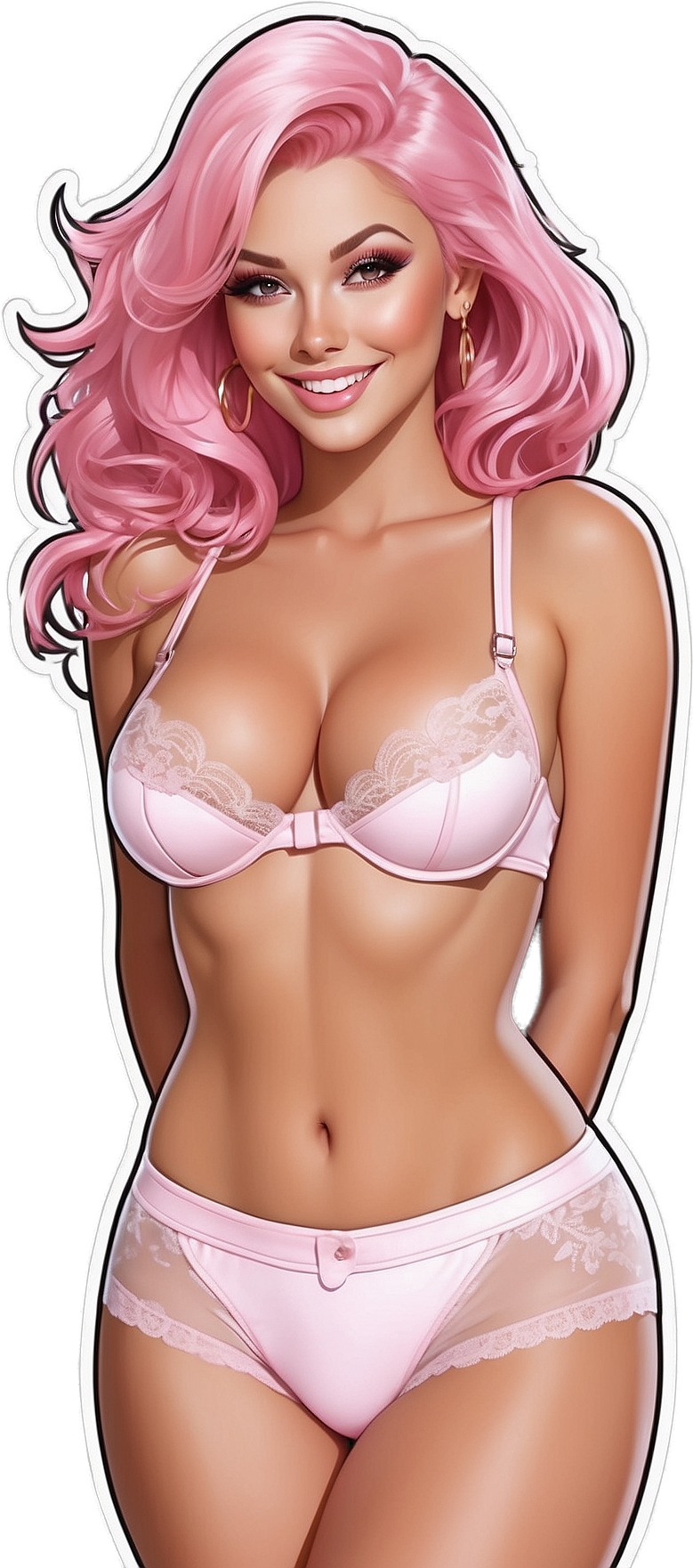 Glam Slap Sticker 'Pinky'